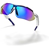 QJF Smart Cycling Music Glasses, Sport Bluetooth Glasses Open-Ear Headphone with Speaker, Polarized Bluetooth Sunglasses for Men Women, UV Protection, Voice Assistant, for Running Finishing