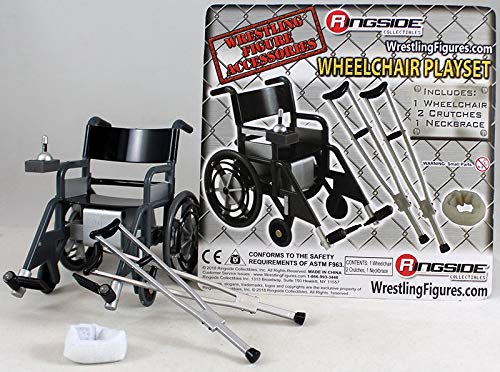 Wrestling Wheelchair Playset (Black) - Ringside Collectibles Exclusive WWE Toy Action Figure Accessory Pack