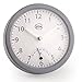 Cirbic Bathroom Wall Clock Suction Cups - Water Resistant, Analog Fahrenheit Thermometer, Great for Shower or Bath (Grey)