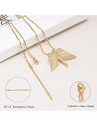 Imrsanl Joyería de cremación con colgante de ángel para dama, colgante de ceniza, urna para cenizas, alas, joyas de recuerdo para mujeres y niñas