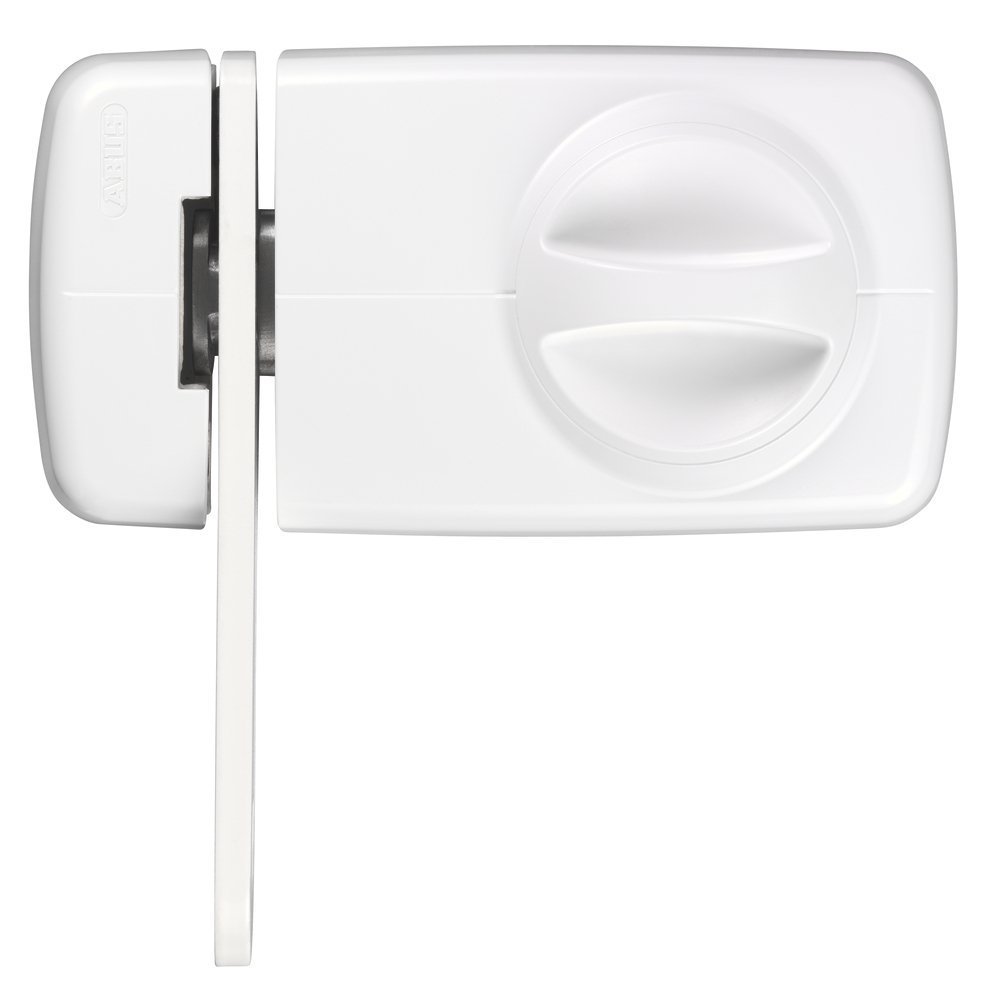 ABUS 533006 7030 W Additional Door Lock with Blocking Clip White