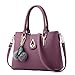 Covelin Women's Handbag Large Leather Crossbody Purse Tote Shoulder Bag Purple