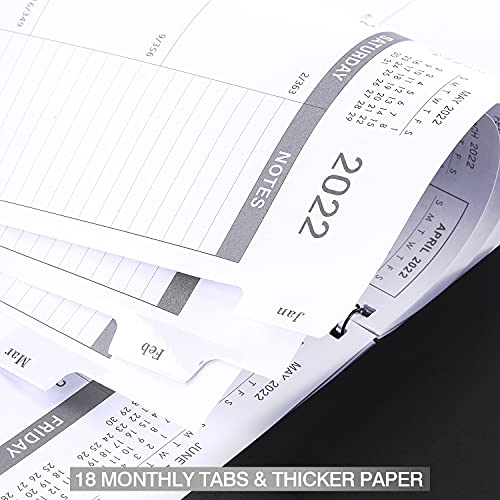 Download 2021 2022 Monthly Planner Calendar 18 Month Planner With Tabs Pocket Label Contacts And Passwords 8 5 X 11 Thick Paper Jul 2021 Dec 2022 Twin Wire Binding Black By Artfan Pricepulse