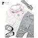 AIVIA Baby Bandana Bib 5-Pack Set For Girls - Absorbent Soft Cotton Perfect for Drooling and Teething (Sweet Heart Collection)