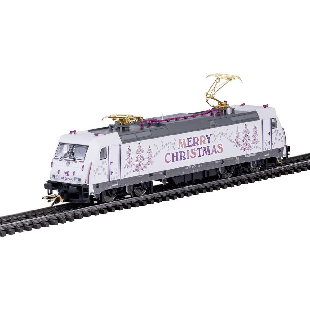 Märklin H0 - Weihnachtslokomotive BR 185.2 – mfx-Decoder – Spezialmotor - Kupplungsbügel mit 24-karätigem Gold vergoldet - Epoche VI