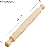 Besto Wooden Rolling Pin 40x4 cm Beech Wood Pro Dough Roller view 2