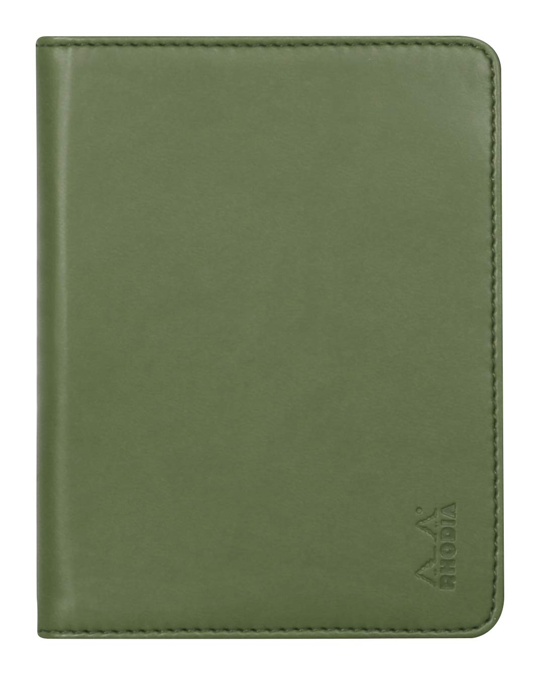 RHODIA 212003C - Rhodiarama N°12 Sage Clipboard and Document Holder Booklet - for B7 Format Notepads or Notebooks (8.5x12 cm) - Premium Italian Faux Leather - Rhodiarama Collection