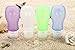 Kitdine Squeezable & Refillable Silicone Travel Bottles Containers - For Shampoo, Conditioner, Lotion, Toiletries - 4 Pack (3OZ, Blue + Purple + Green + White)
