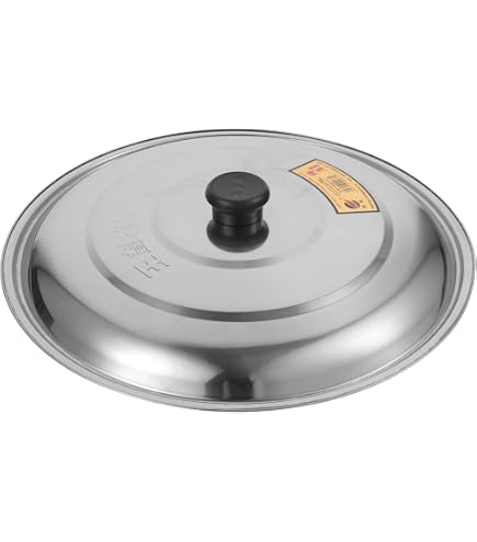 Couvercle de wok rond multifonctionnel en acier inoxydable, avec poignée, couvercle teppanyaki pour friture à la maison, cuisson à la vapeur, grillades en plein air (36cm