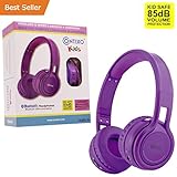 Contixo KB2600 Kid Safe 85db Foldable Wireless Bluetooth Headphone Built-in Microphone, Micro SD card Music Player, FM Stereo Radio (Purple) - Best Gift For Christmas