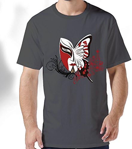 Bxse Butterfly Face Mask Customized O-Neck Short Sleeve Cotton T-shirts Tee T Shirts For Men