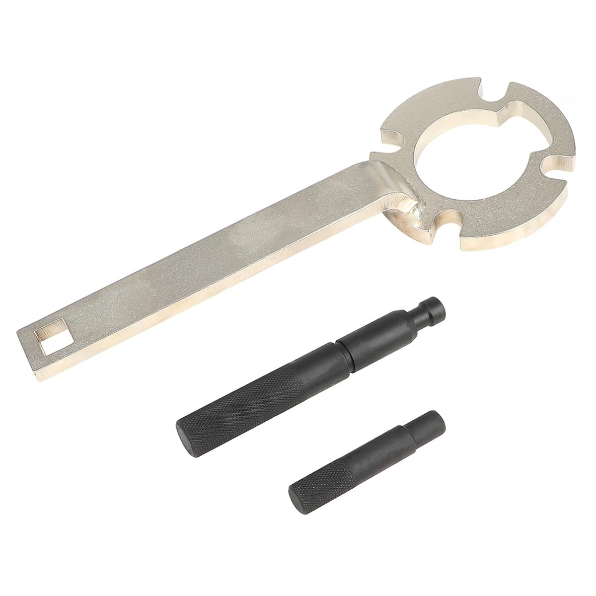 Photo 1 of DPTOOL Crankshaft Pulley Holding Tool Holder Wrench Compatible with Volvo C30 C70 S40 S60 S70 S80 V40 V50 V70 XC70 XC90 2.0L 2.4L 2.5L 5 Cyl Diesel Engine Replace 999-5433 303-1179 999-7005 999-7007
