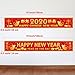 Frienda Chinese 2020 New Year Decorations, New Year Party Suppliers Year of The Mouse Party Banner with 20 Glue Point (Chinese New Year Red)