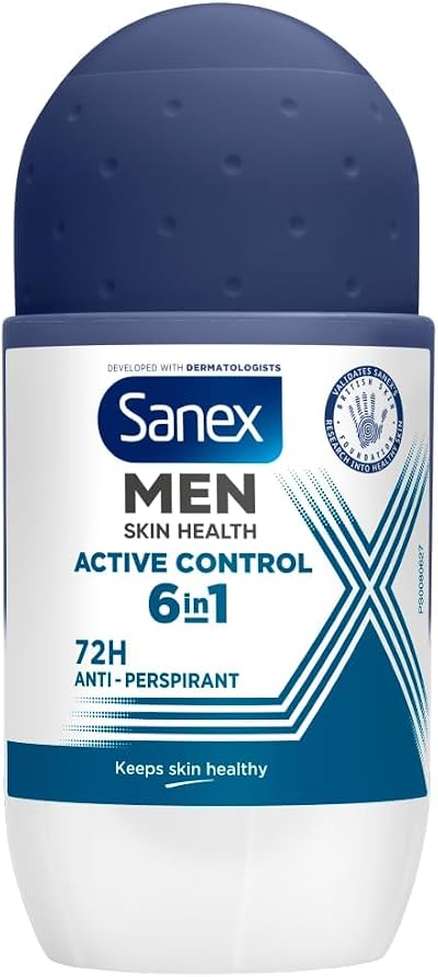 Sanex Men Active Control Antiperspirant Roll On Deodorant 50ml Odour Capture