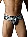 Manstore Men's Floral Design Mini Brief Micropo Brief Flora (L) Black