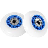 KAMIER Ripstik 76mm x 24mm Wheels Replacement for Razor Rip Stik Ripster Ripsurf CasterBoard 360 RipRider FlashRider PowerRider Caster Trike Kids Mini Scooter Skateboarded Caster Wheel Parts Blue