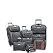 Travel Select Amsterdam Expandable Rolling Upright Luggage, Gray, 8-Piece Set