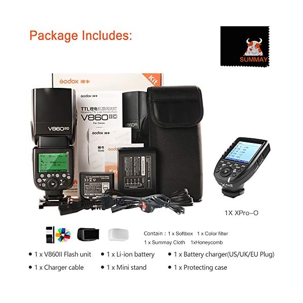 GODOX V860II-O HSS 1/8000S GN60 TTL Ving Kamera Blitz Speedlite mit XPRO-O Trigger Auslöser für Olympus Panasonic… – Bild 8