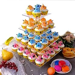 Cupcake Stand, 4 Tier Cupcake Stand for 50