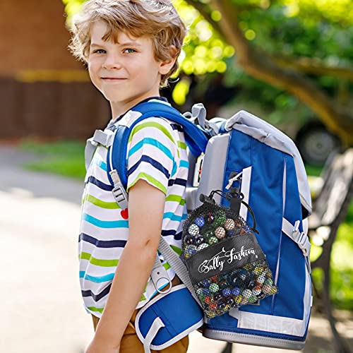 SallyFashion 66 PCS Glass Marbles, 3 Sizes Assorted Colors Round Marbles Toy, Variety of Patterns Marbles Bulk for Kids Marble Games, DIY and Home Decoration