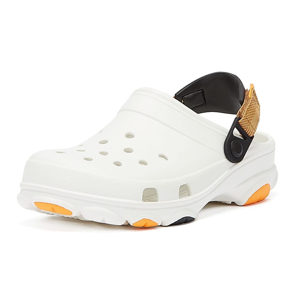 Photo 1 of Crocs Classic All-Terrain Unisex Clogs - Thermoplastic Upper and Footbed - Adjustable Turbo Heel Straps White/Multi Men's 7, Women's 9 Medium