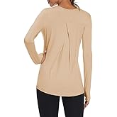 Mippo Womens Soft Long Sleeve Workout Athletic Shirts Long Tunic Tops with Thumb Holes