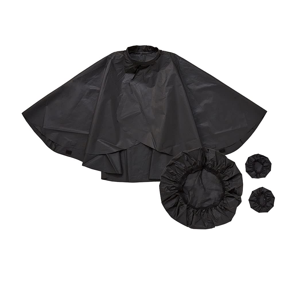 アイメディア(Aimedia) 毛染めケープ 3点セット 散髪 ケープ キャップ 耳キャップ カラーリング ヘアカラー 白髪染め 毛染め 液はね防止 汚れ カバー カラー セルフ ヘアケープ 使い回し 着脱簡単 自宅 レディース メンズ商品画像