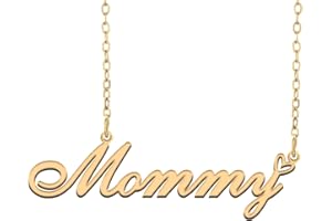 RONKAHSHOW Custom Name Necklace Customized Personalized Pendant Name Necklace with Heart Name Necklace for Women Best Gift for Girl Birthday Mother’day Christmas wedding