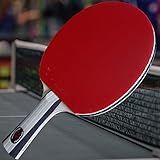 Gambler Custom Professional Table Tennis Paddle with 2X Carbon Flex Blade and Aces Rubbers plus Blue Case