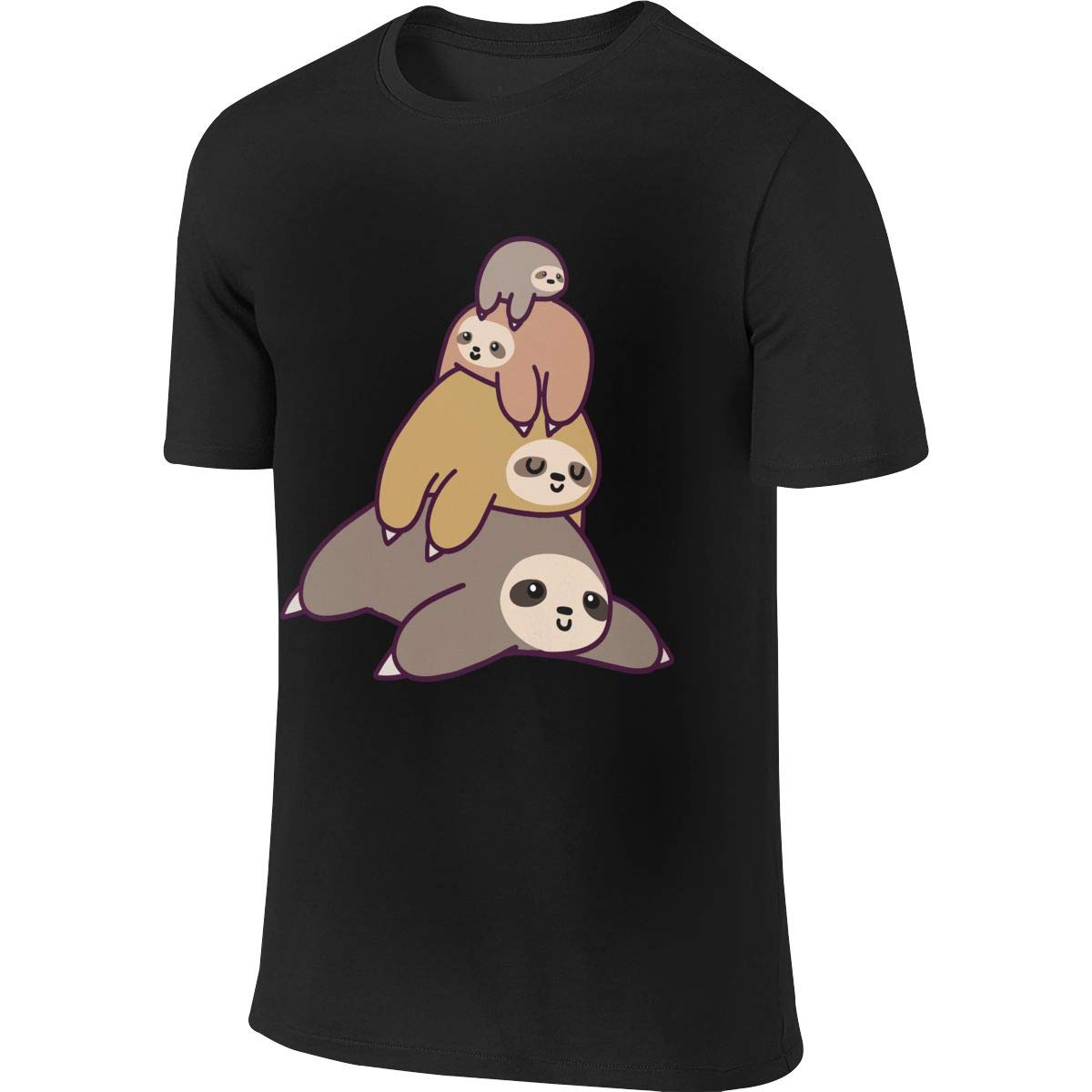 Wangx-4 Sloth Stack Graphic T-shirt, Short Sleeve Tee