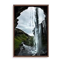 Framed Canvas Wall Art Waterfall Canvas Prints Home Artwork Decoration for Living Room,Bedroom - 16x24 inches