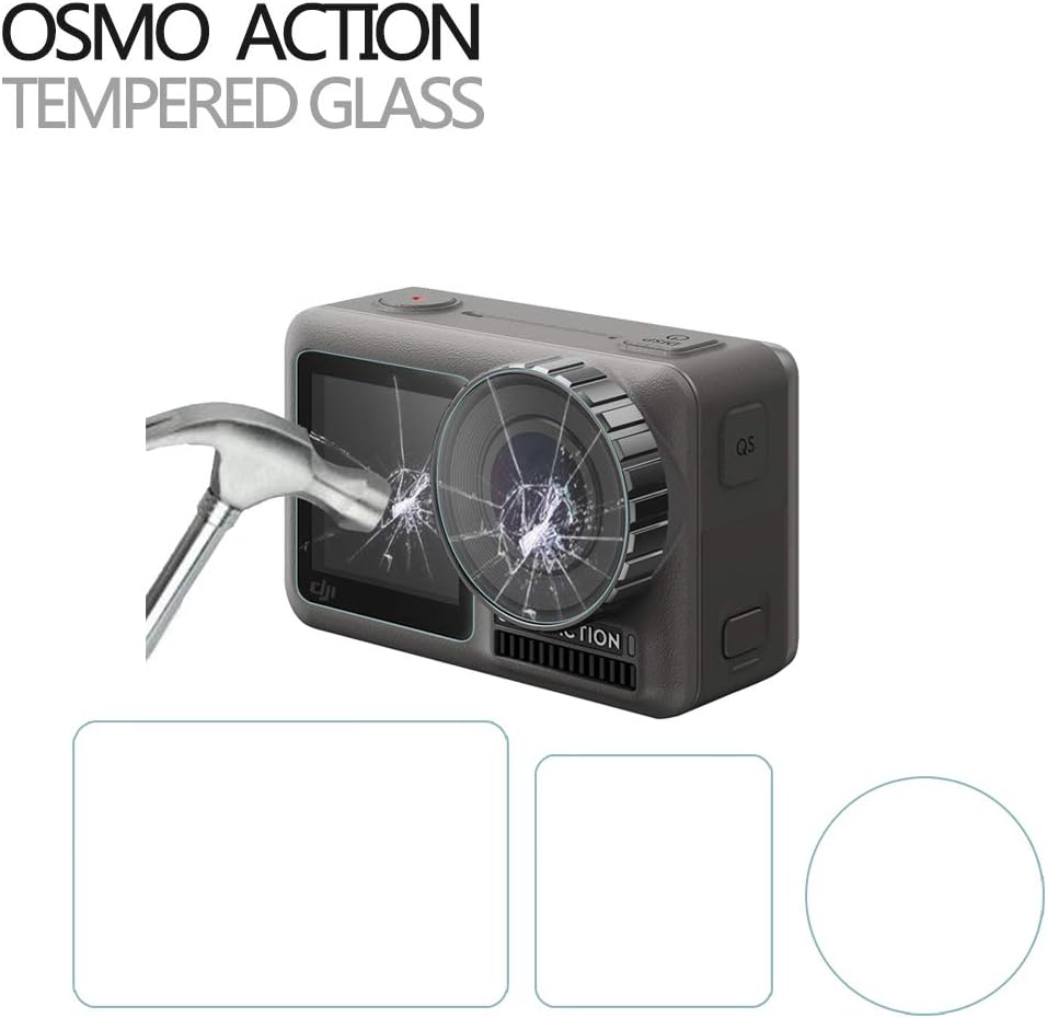 Jesykin OSMO Action Screen Film Protector 9H High Transmittance Skin Camera Cover Accessories (1 Set)