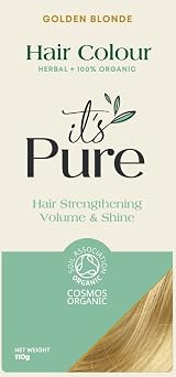 Its Pure Organic Herbal Hair Dye Golden Blonde 110g