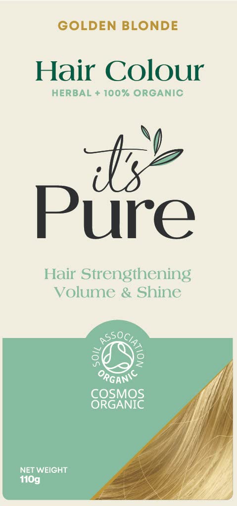 It's Pure Organic Herbal Hair Dye in Golden Blonde 110g