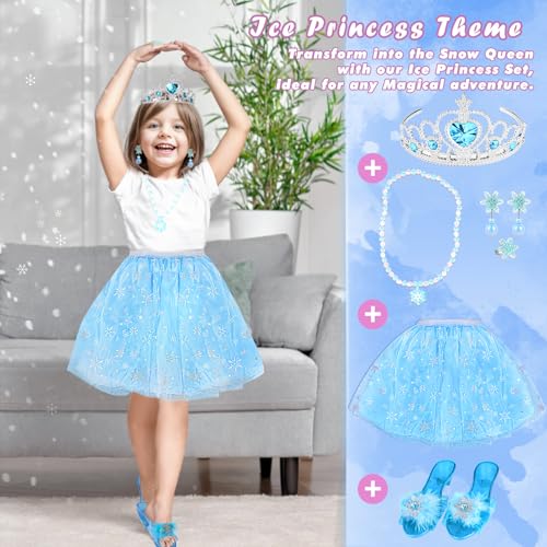 Dreamon Princess Shoes Girls High Heels Children Princess Shoes Costume Kids Fancy Dress Costumes Play Accessories Christmas Gift for 3 4 5 6 Years