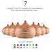 RENPHO 300ml Cool Mist Humidifier,Aromatherapy Diffuser,Ultrasonic Aroma Essential Oil Diffuser for Office Home Bedroom,Waterless Auto Shut-Off and 7 Color LED Lights Changing - Wood Grain