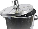 Srendi Extra Large 110L Galvanised Garden Incinerator with Chimney Lid view 3