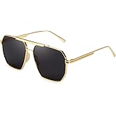 SODQW Tangle Free Aviator Sunglasses for Women Men Square Polarized UV400 Fashion Trendy Sun Glasses for Driving