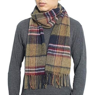 Wool Plaid Tartan Winter Scarf 70.8" x 11.8"100% Lambs wool Scarves for Men and Women - Cashmere Feel Soft Touch Cozy Warm Breathable and Skin friendly Wool Plaid Tartan Winter Scarf 70.8" x 11.8"100% Lambs wool Scarves for Men and Women - Cashmere Feel Soft Touch Cozy Warm Breathable and Skin friendly