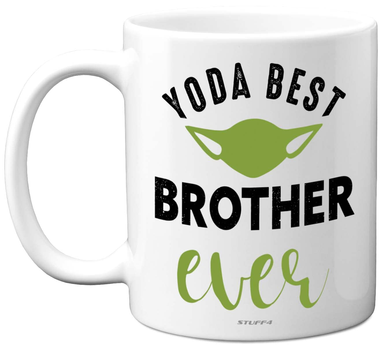 Stuff4 Yoda Best Mug - Brother Gifts from Brother Sister, 11oz Ceramic Dishwasher Safe Coffee Mugs - Perfect for Birthday, Christmas Day, Secret Santa, Borther Birthday Gifts, Cup Made in The UK