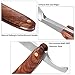 Hicarer Straight Razor for Men, Vintage Wood Handle Straight Edge Razors Stainless Steel to Shave and Cut Hair