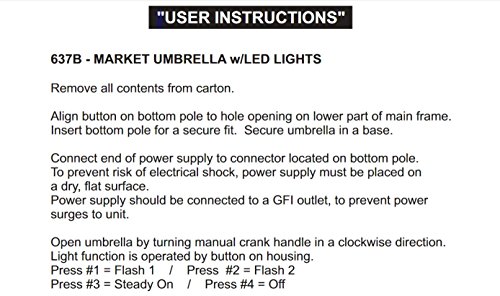 Tropishade Tropilight LED Lighted 9 ft Bronze Aluminum Market Umbrella without Navy Polyester Cover - Thumbnail 3
