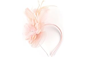 COMOTT Fascinators Hats for Women,Tea Party Fascinator Hair Clip with Feathers for Wedding,Derby Hats Headbands for Carnival