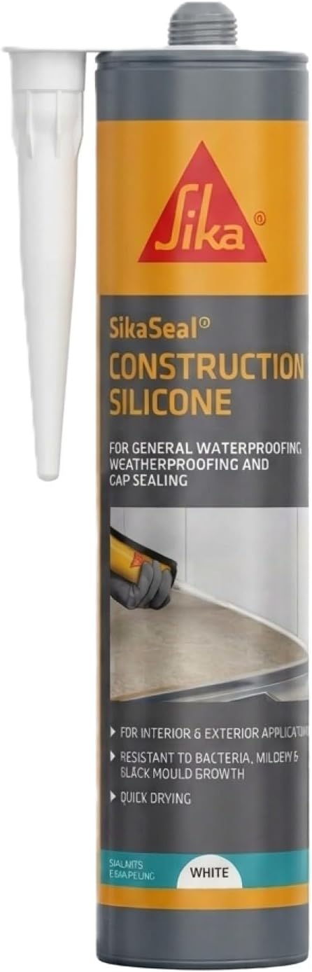 Everbuild Everflex 450 Premium+ Builders Silicone Sealant White 300ml