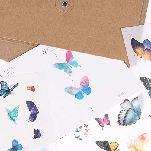 Tongnian Planner Stickers Set (48 Sheets) Flowers Butterfly Stickers Decorative Adhesive Sticker Collection for Scrapbooking, Diary, Album, Bullet Journals, Laptops, Cup, DIY Arts and Craft - Thumbnail 2