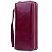 Jack&Chris Large Capacity Leather Clutch Wallets for Women with Wrist Strap, WBXH050