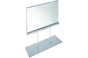 Azar Displays 104564 Elite Series Medium Acrylic Block Sign Holder, 11"" x 8.5" Graphic Size Pack of 1