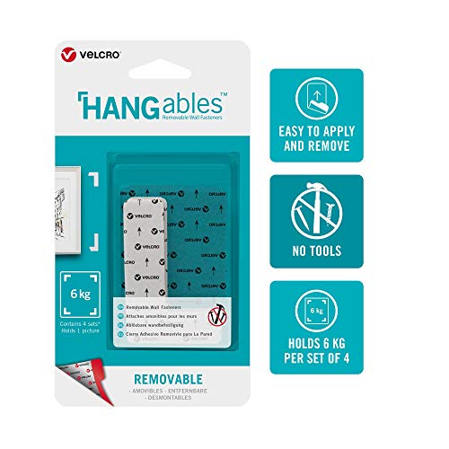 VELCRO Brand Picture Hanging Strips 4 Sets Corner Shape Holds Up To