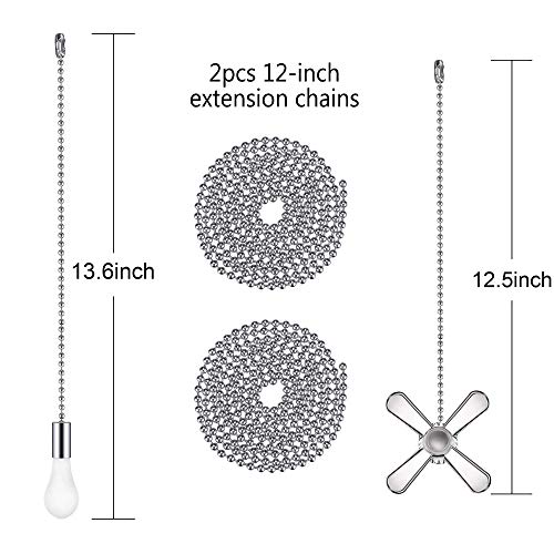Ceiling Fan Pull Chain Extender, 24inch Extra Long with Decorative