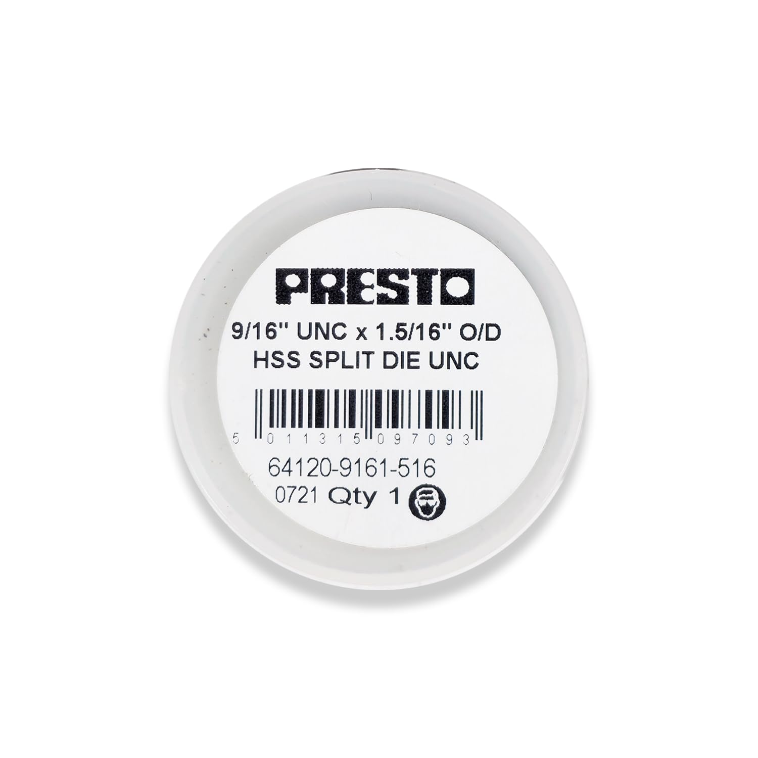 Presto 64120-9161-516 UNC HSS Circular Adjustable Split Die
